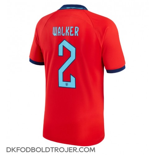 Billige England Kyle Walker #2 Udebane Fodboldtrøjer VM 2022 Kortærmet